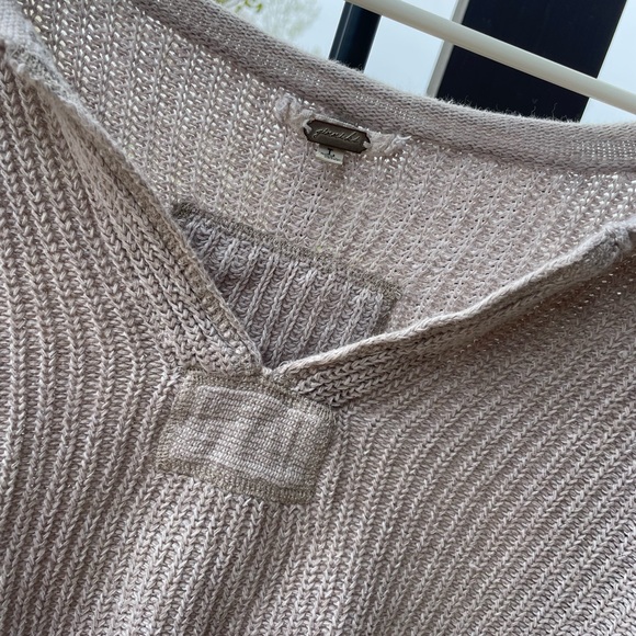 Gimmicks beige cotton knit oversized crop dolman sweater - Picture 9 of 12